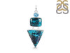 Shattuckite/Blue Topaz Pendant-2SP STK-1-191