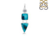 Shattuckite/Blue Topaz Pendant-2SP STK-1-197