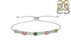 Tourmaline & White Topaz Bracelet With Adjustable Camera Lock TRM-RDB-126.