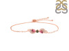 Tourmaline & White Topaz Bracelet With Adjustable Camera Lock TRM-RDB-145.