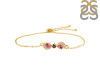 Tourmaline & White Topaz Bracelet With Adjustable Camera Lock TRM-RDB-145.