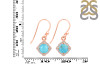 Turquoise & White Topaz Earring TRQ-RDE-692.