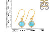 Turquoise & White Topaz Earring TRQ-RDE-692.