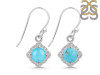 Turquoise & White Topaz Earring TRQ-RDE-692.