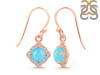 Turquoise & White Topaz Earring TRQ-RDE-692.