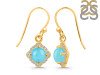 Turquoise & White Topaz Earring TRQ-RDE-692.