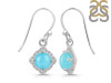 Turquoise & White Topaz Earring TRQ-RDE-692.
