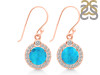 Turquoise & White Topaz Earring TRQ-RDE-693.