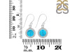 Turquoise & White Topaz Earring TRQ-RDE-693.