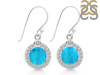 Turquoise & White Topaz Earring TRQ-RDE-693.