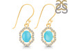 Turquoise & White Topaz Earring TRQ-RDE-694.