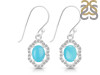 Turquoise & White Topaz Earring TRQ-RDE-694.