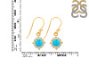 Turquoise & White Topaz Earring TRQ-RDE-695.