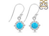 Turquoise & White Topaz Earring TRQ-RDE-695.