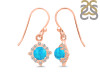 Turquoise & White Topaz Earring TRQ-RDE-695.