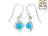 Turquoise & White Topaz Earring TRQ-RDE-695.