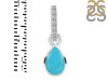 Turquoise & White Topaz Pendant TRQ-RDP-779-CZ-LOOP.