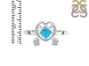 Turquoise & White Topaz Ring TRQ-RDR-1553.