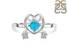 Turquoise & White Topaz Ring TRQ-RDR-1553.