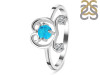 Turquoise & White Topaz Ring TRQ-RDR-1553.