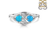 Turquoise & White Topaz Ring TRQ-RDR-1557.