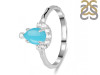 Turquoise & White Topaz Ring TRQ-RDR-1622.