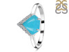 Turquoise & White Topaz Ring TRQ-RDR-1631.