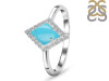 Turquoise & White Topaz Ring TRQ-RDR-1645.