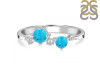 Turquoise & White Topaz Ring TRQ-RDR-1661.