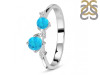 Turquoise & White Topaz Ring TRQ-RDR-1661.