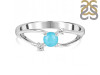 Turquoise & White Topaz Ring TRQ-RDR-1712.