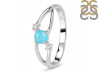 Turquoise & White Topaz Ring TRQ-RDR-1712.