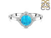 Turquoise & White Topaz Ring TRQ-RDR-1744.