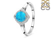 Turquoise & White Topaz Ring TRQ-RDR-1744.