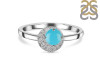 Turquoise & White Topaz Ring TRQ-RDR-1746.