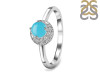 Turquoise & White Topaz Ring TRQ-RDR-1746.
