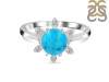 Turquoise & White Topaz Ring TRQ-RDR-1747.