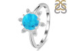 Turquoise & White Topaz Ring TRQ-RDR-1747.