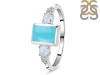 Turquoise & White Topaz Ring TRQ-RDR-1762.