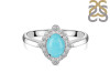 Turquoise & White Topaz Ring TRQ-RDR-1765.