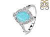 Turquoise & White Topaz Ring TRQ-RDR-1765.