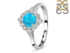 Turquoise & White Topaz Ring TRQ-RDR-1784.