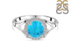 Turquoise & White Topaz Ring TRQ-RDR-1790.