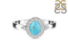 Turquoise & White Topaz Ring TRQ-RDR-1792.