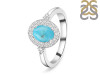 Turquoise & White Topaz Ring TRQ-RDR-1792.