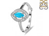 Turquoise & White Topaz Ring TRQ-RDR-1798.
