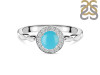 Turquoise & White Topaz Ring TRQ-RDR-1799.