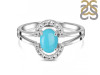 Turquoise & White Topaz Ring TRQ-RDR-1802.