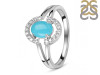 Turquoise & White Topaz Ring TRQ-RDR-1802.