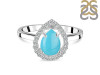 Turquoise & White Topaz Ring TRQ-RDR-1803.